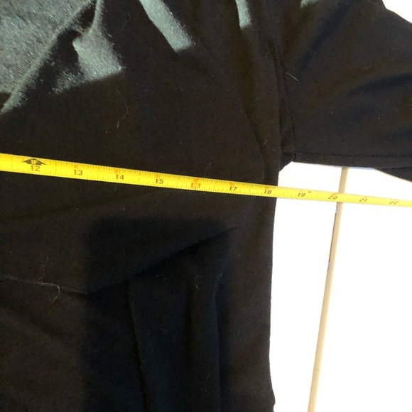 Christine Gerard large black open front cotton top cardigan tie 2 tighten waist - Picture 8 of 12